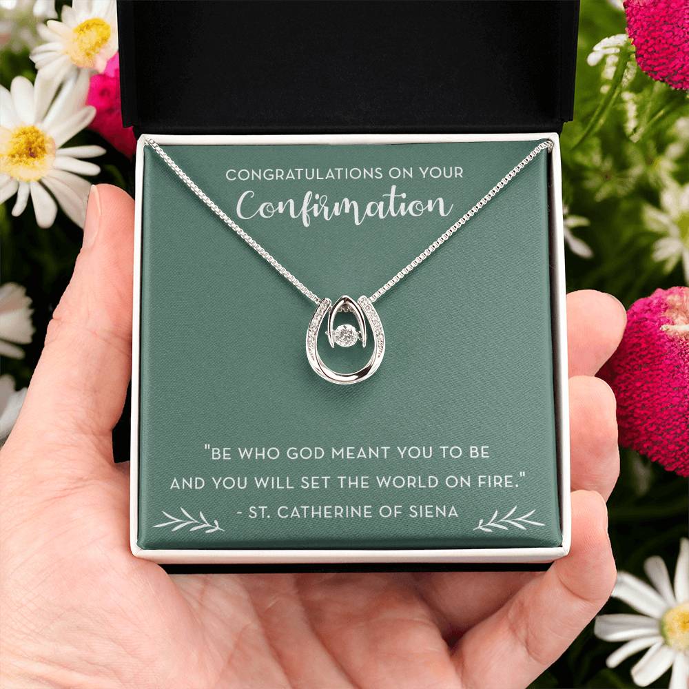 Confirmation Necklace for Her, St. Catherine of Siena Gift