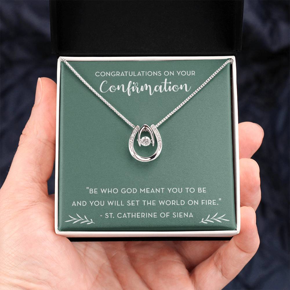 Confirmation Necklace for Her, St. Catherine of Siena Gift