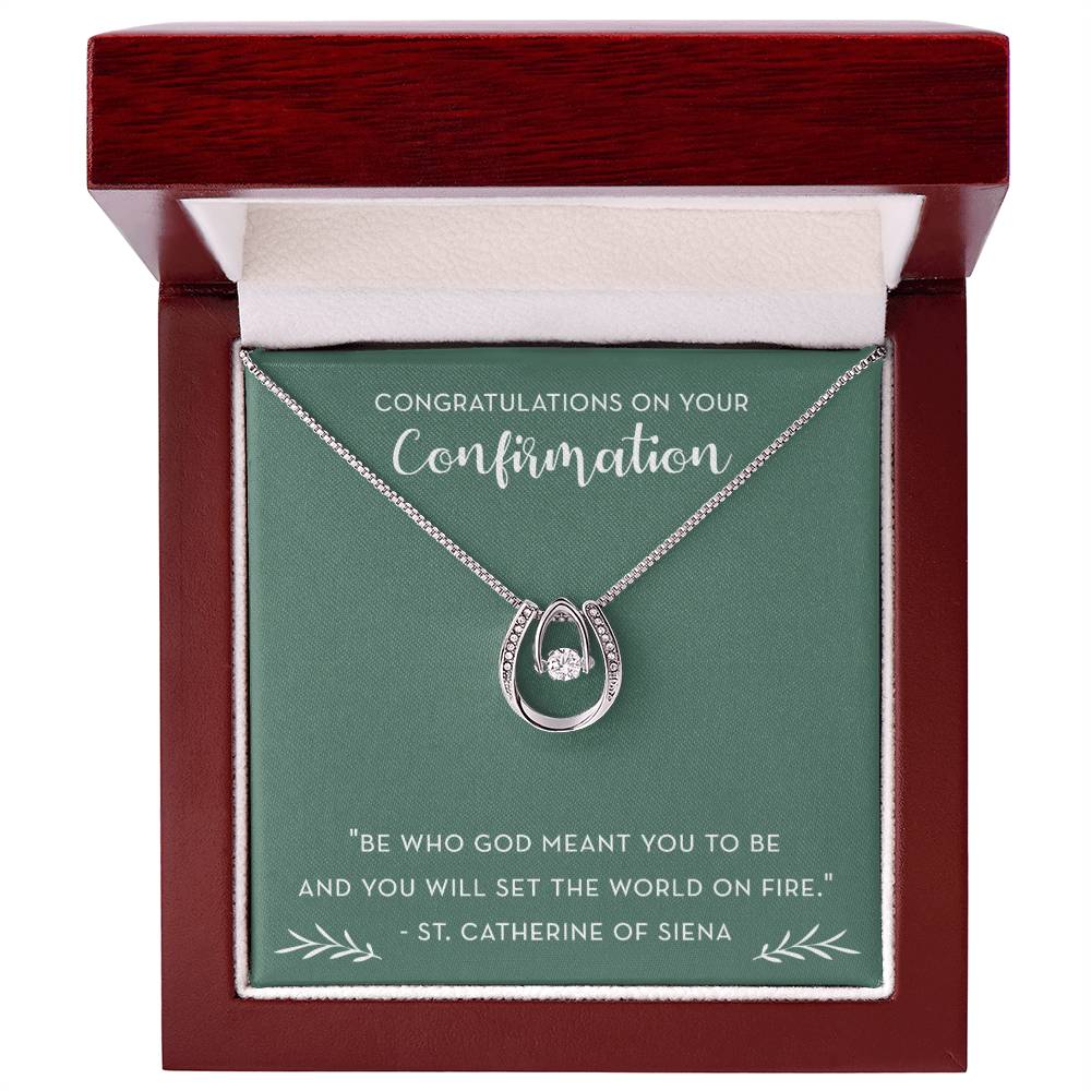Confirmation Necklace for Her, St. Catherine of Siena Gift