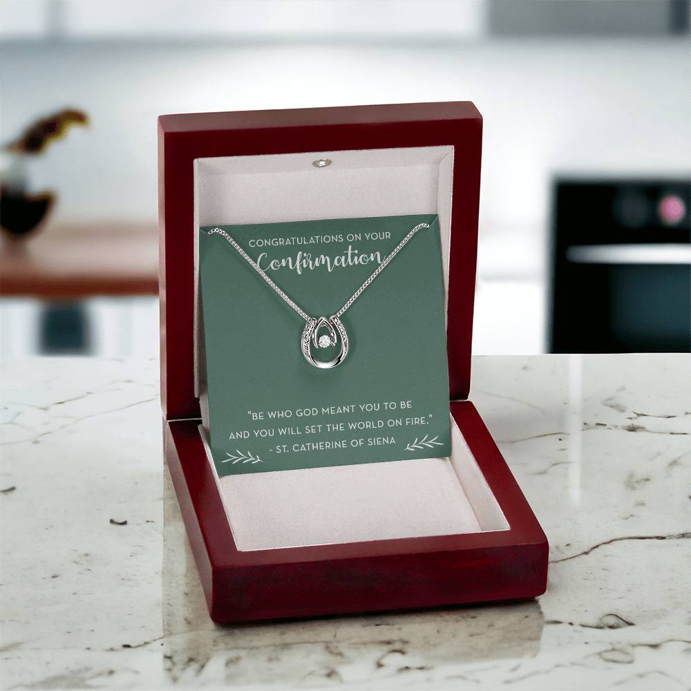 Confirmation Necklace for Her, St. Catherine of Siena Gift