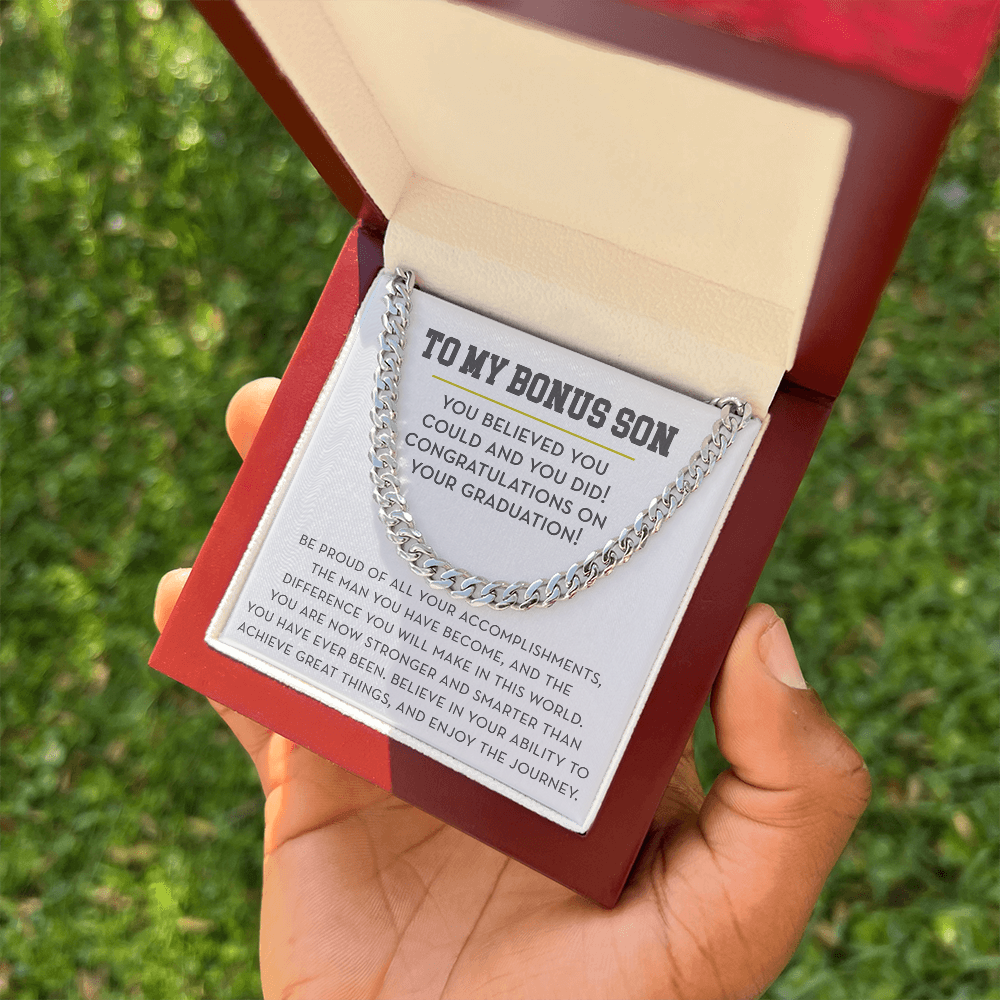 Bonus Son Graduation Gift, Graduation Gift for Bonus Son