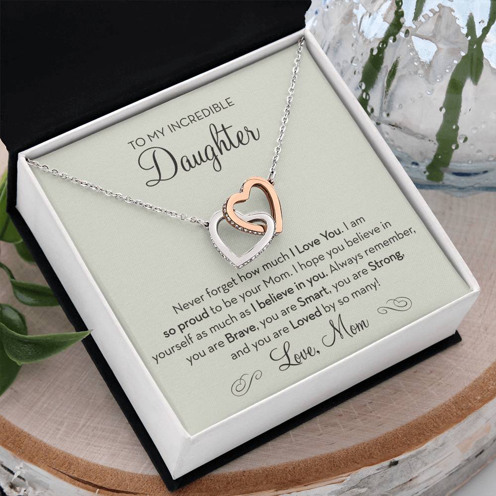 Daughter Necklace from Mom, Proud To Be Your Mom, Christmas Gift for Daughter from Mom