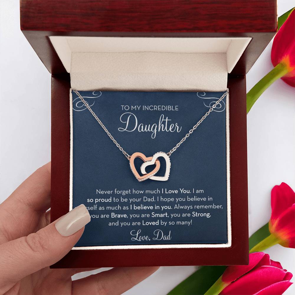 Daughter Necklace from Dad, Gift for Daughter from Dad, Proud To Be Your Dad