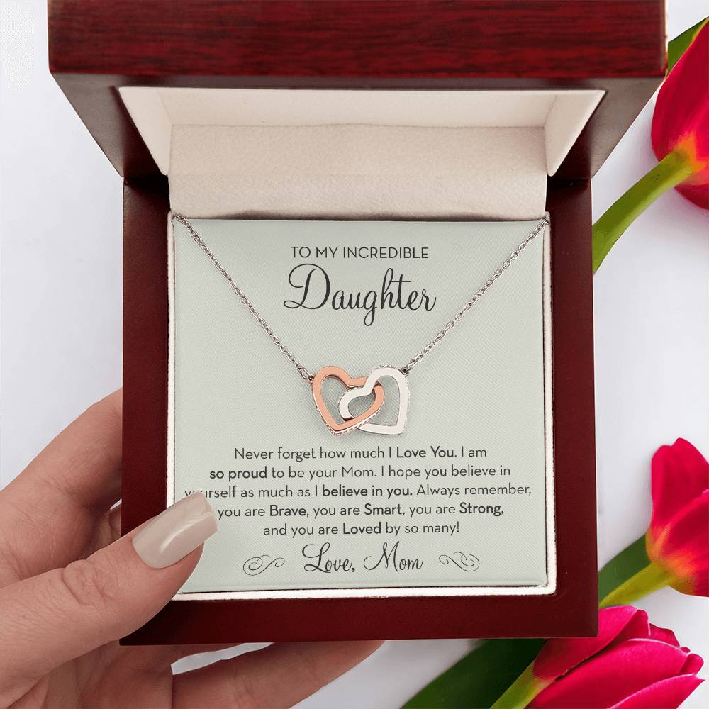 Daughter Necklace from Mom, Proud To Be Your Mom, Christmas Gift for Daughter from Mom