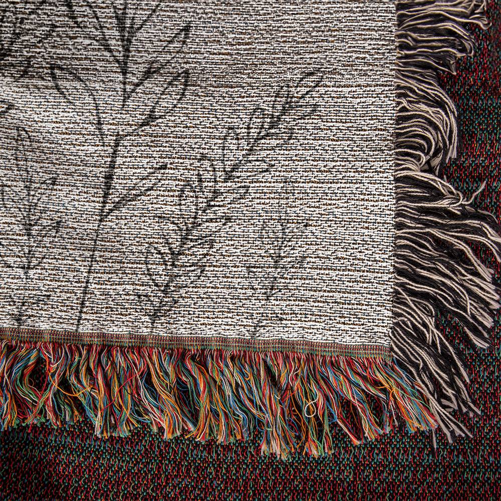 Grandparents Gift from Grandkids, Grandma Grandpa Blanket, Grandparents Woven Throw