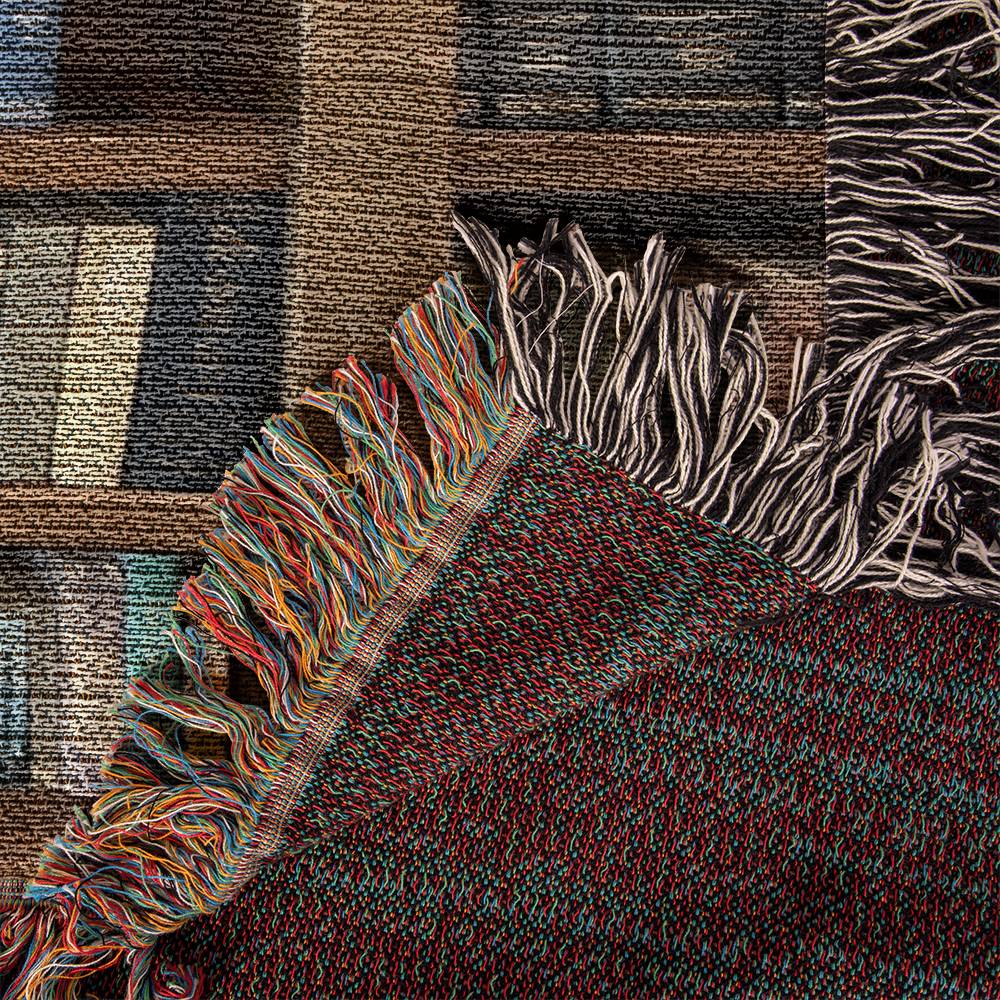 Bookshelf Woven Throw, Bookcase Blanket, Book Lovers Gift, Encyclopedia Blanket