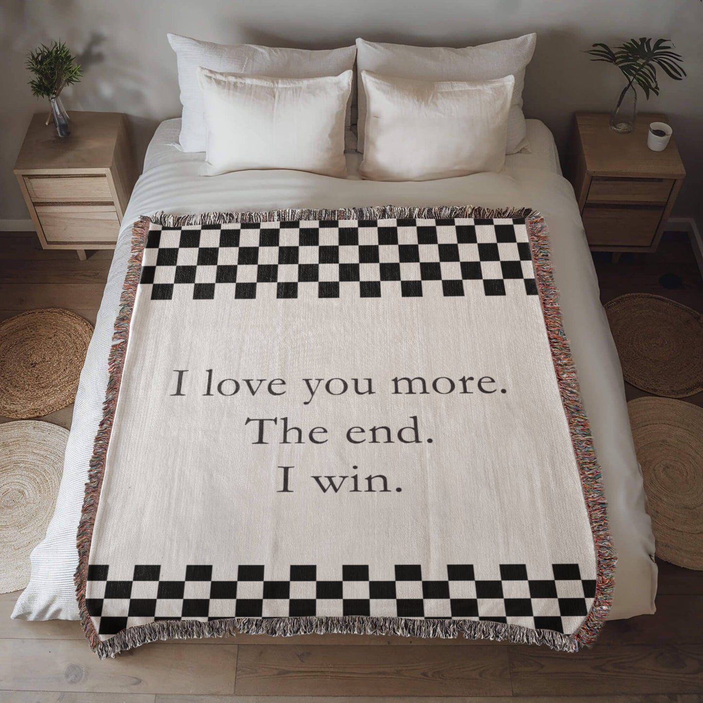 I Love You More Blanket, Cotton Anniversary Gift, 2nd Anniversary Gift