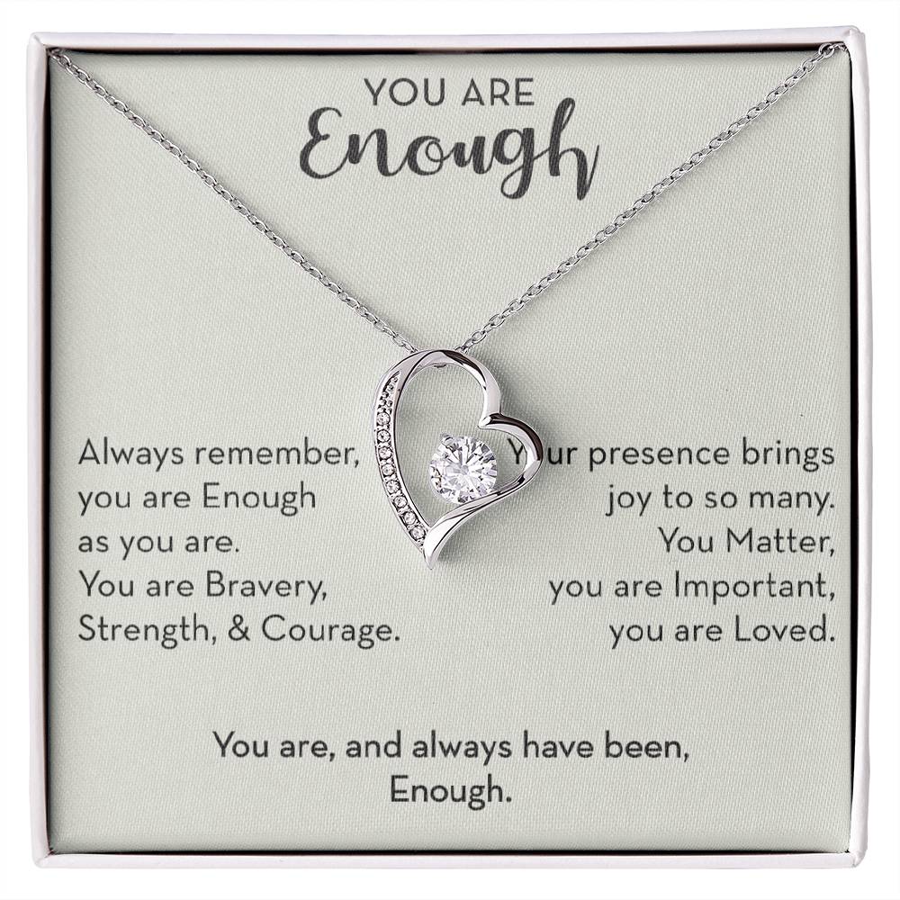 You are Enough Gift, Heart Necklace, You Matter Gift, Encouragement Gift