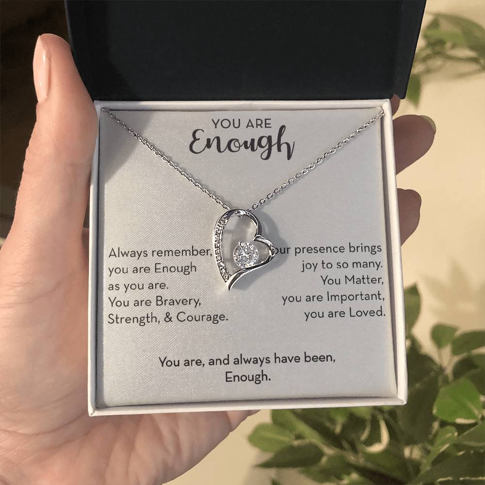 You are Enough Gift, Heart Necklace, You Matter Gift, Encouragement Gift