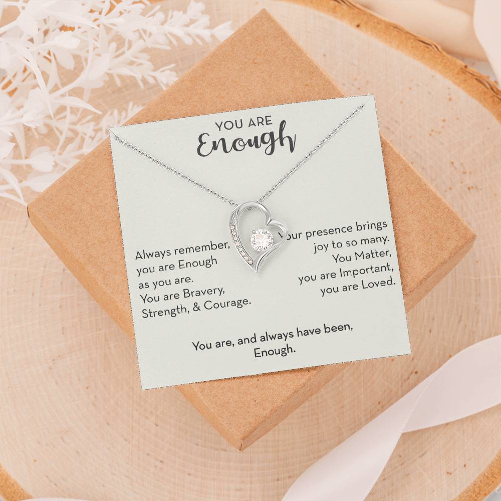 You are Enough Gift, Heart Necklace, You Matter Gift, Encouragement Gift