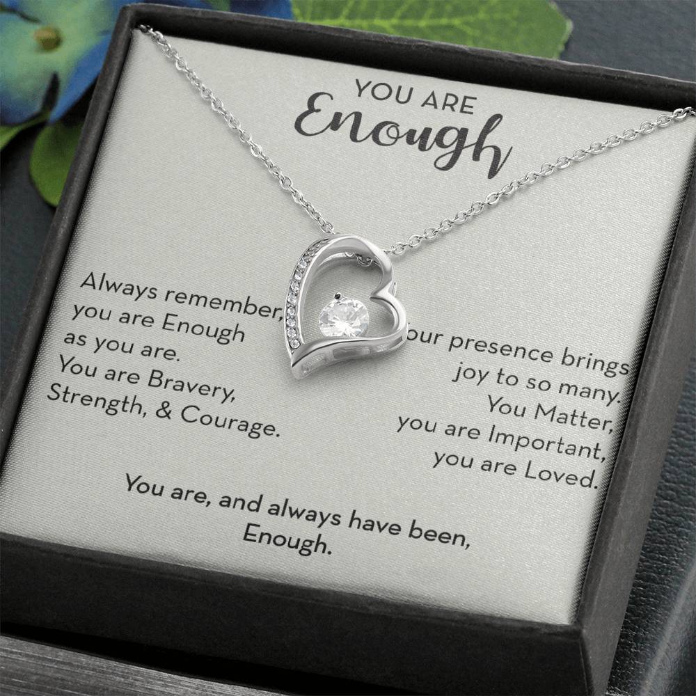 You are Enough Gift, Heart Necklace, You Matter Gift, Encouragement Gift