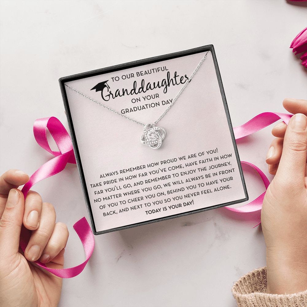 Granddaughter Gift for Graduation from Grandparents, Graduation Necklace for Granddaughter