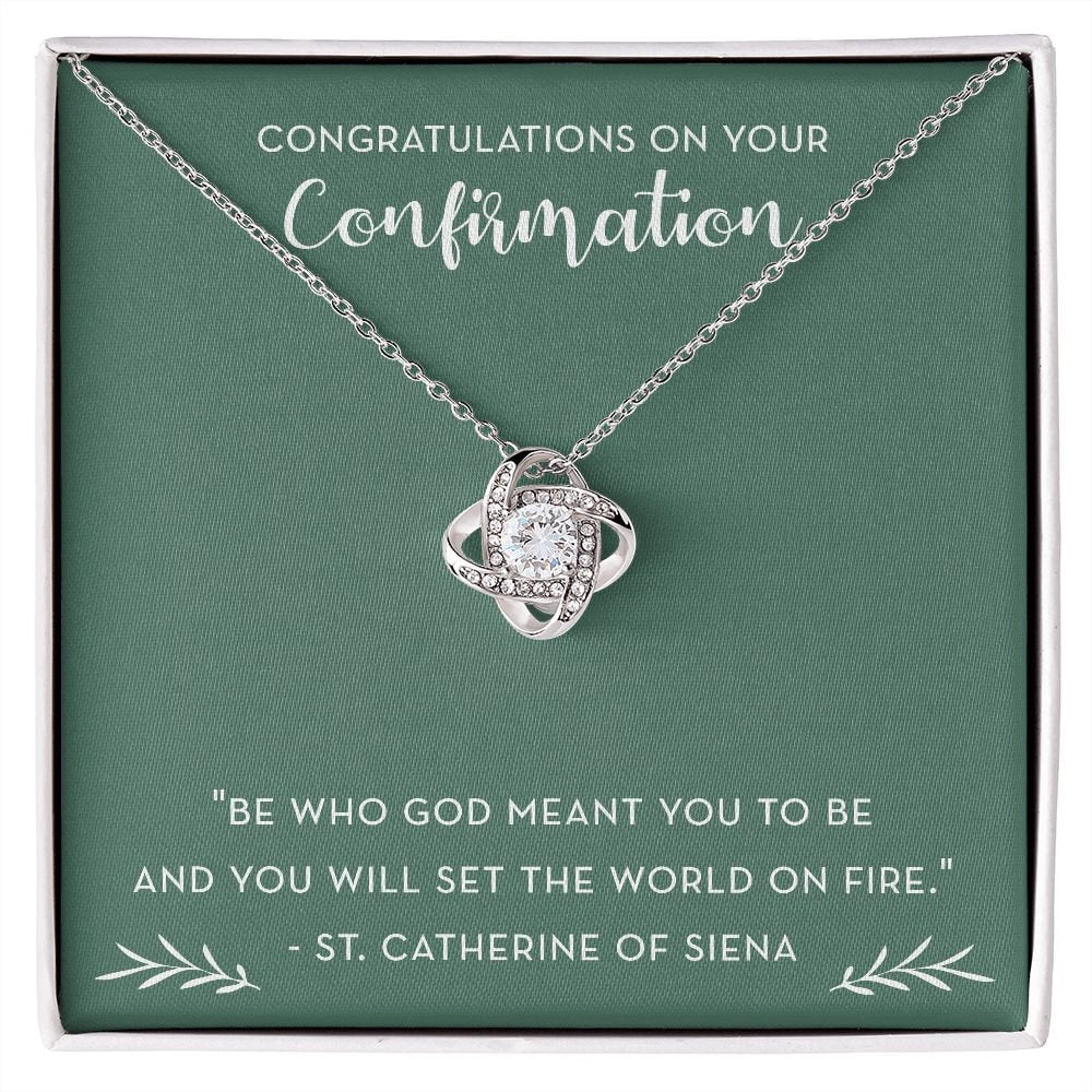 Confirmation Jewelry for Girl, St. Catherine of Siena Gift