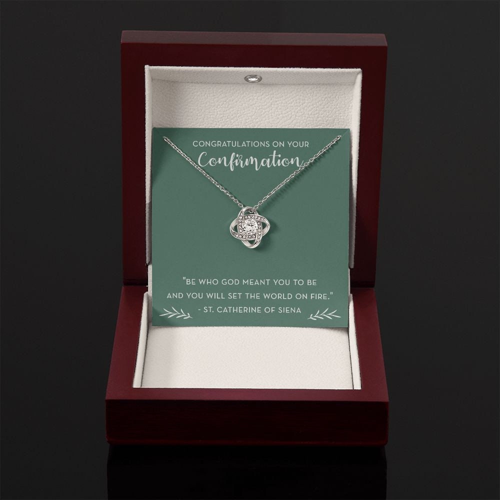 Confirmation Jewelry for Girl, St. Catherine of Siena Confirmation Gift