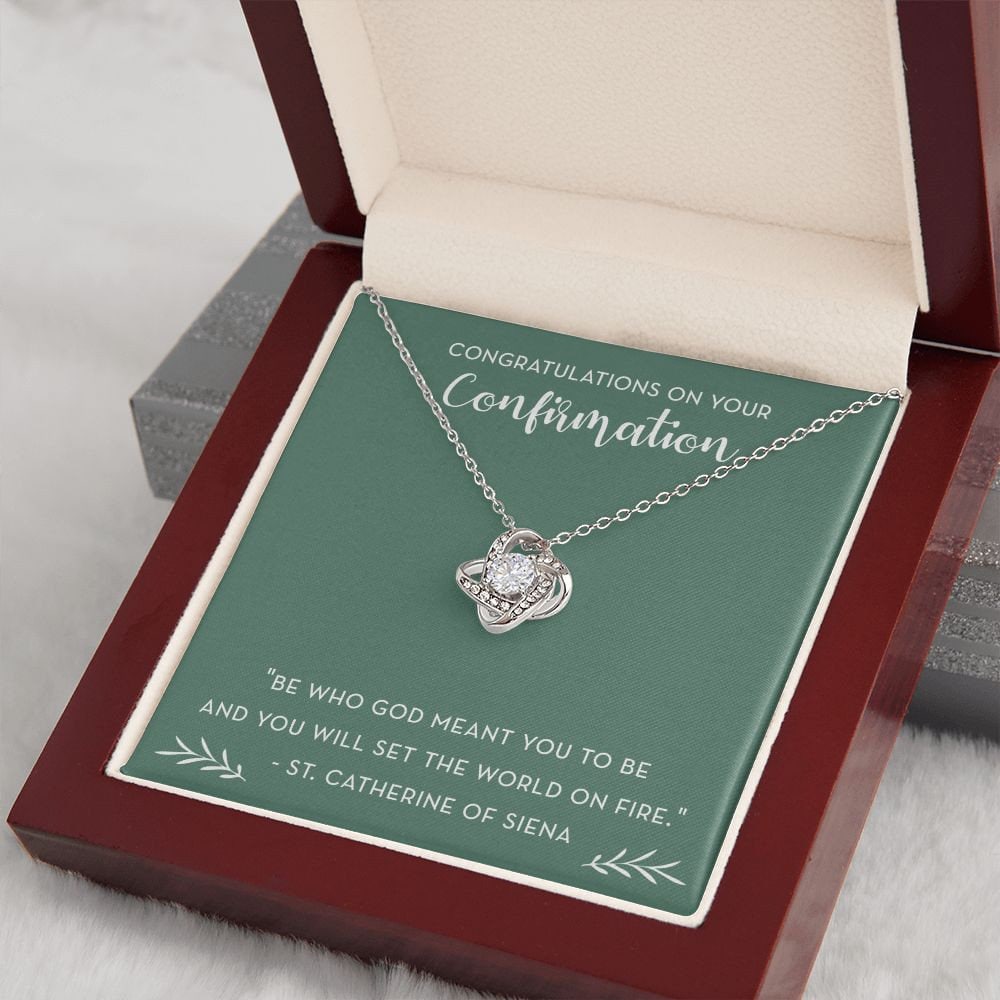 Confirmation Jewelry for Girl, St. Catherine of Siena Gift