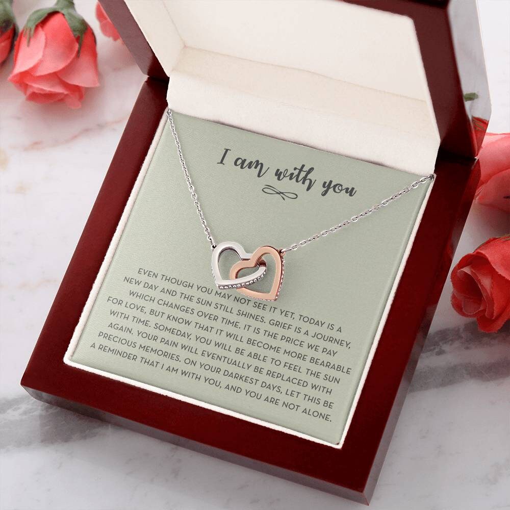 Grief & Sympathy Necklace, Dealing with Loss Gift, I Am With You Gift