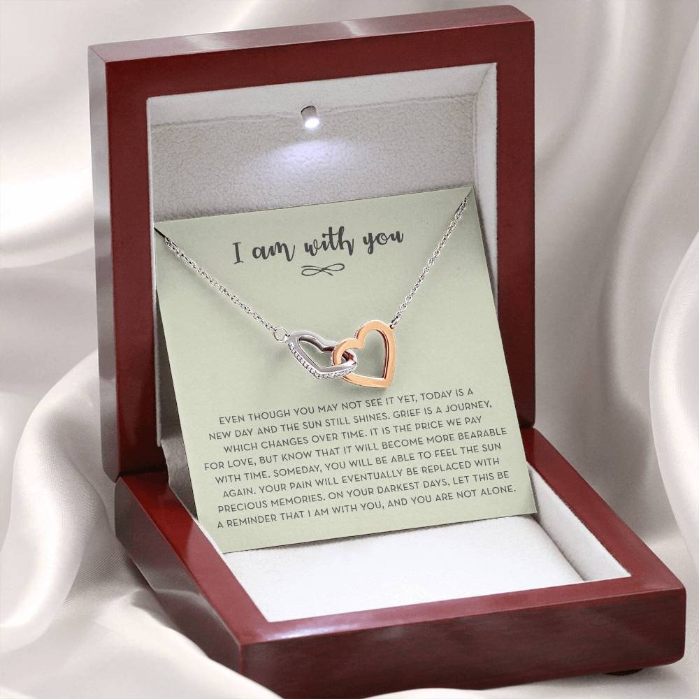 Grief & Sympathy Necklace, Dealing with Loss Gift, I Am With You Gift