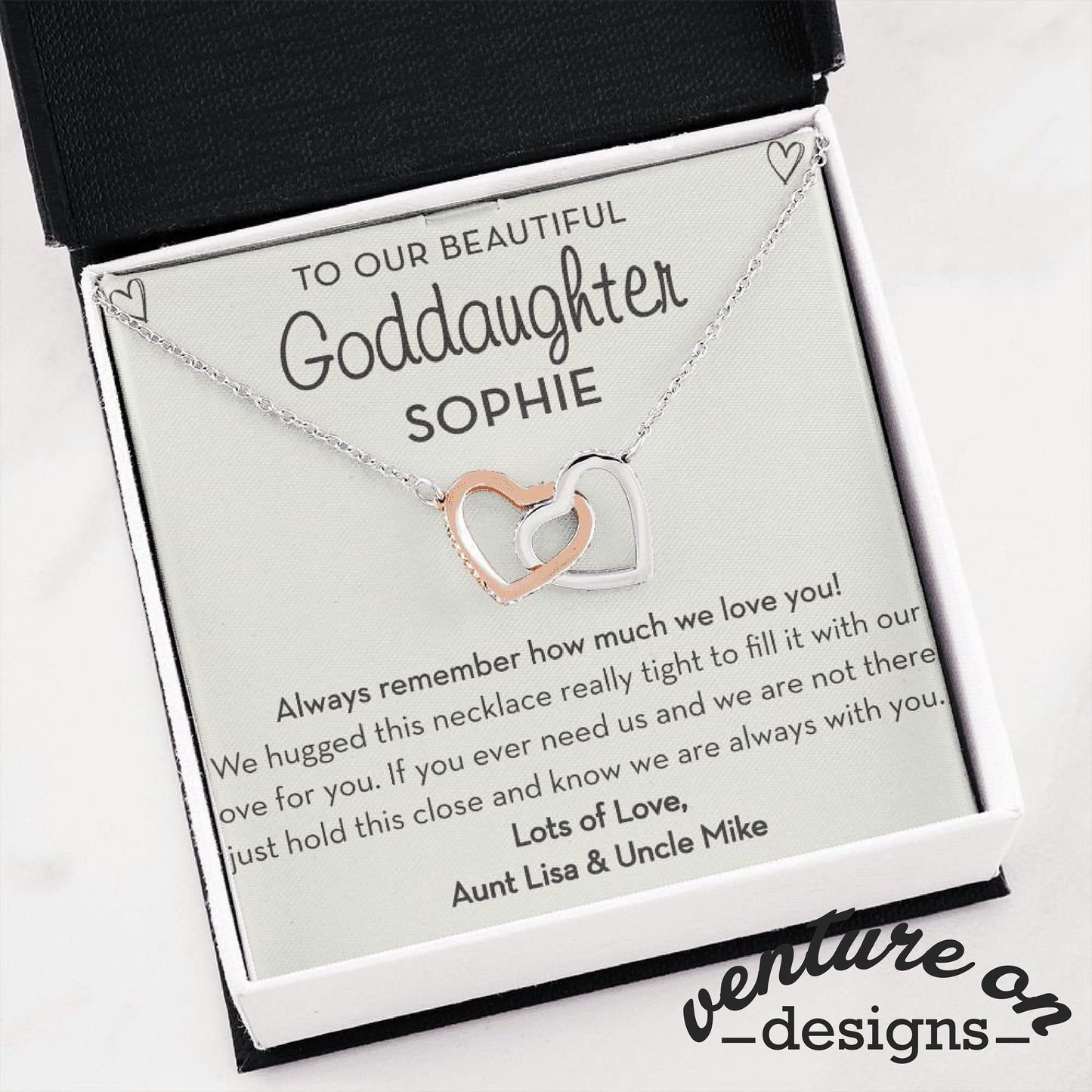 Personalized Goddaughter Gift, Goddaughter Necklace / Jewelry, Birthday / Graduation / Confirmation Gift for Goddaughter, From Godparents
