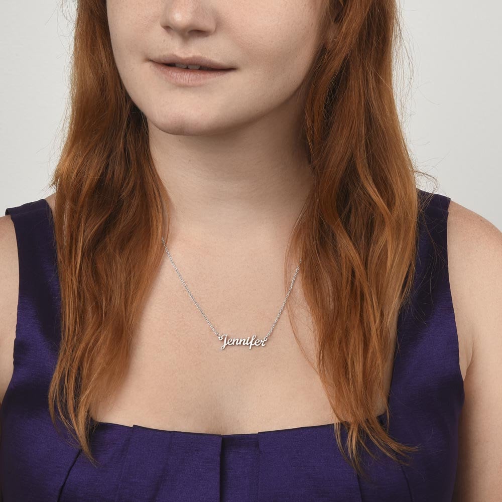 Personalized Gift for Daughter Going to College, Name Necklace, Going to College Gift