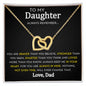 Daughter Hearts Necklace from Dad, Always Remember