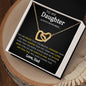 Daughter Hearts Necklace from Dad, Always Remember