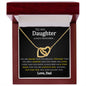 Daughter Hearts Necklace from Dad, Always Remember