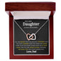 Daughter Hearts Necklace from Dad, Always Remember