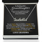 To Granddaughter from Grandma Custom Name Necklace, Always Remember