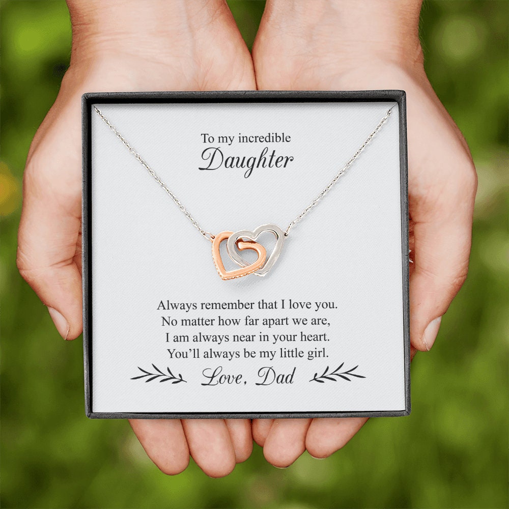 Daughter Necklace from Dad, Always Remember That I Love You