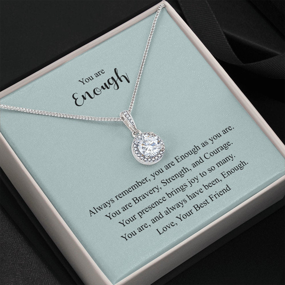 You Are Enough Necklace, Affirmation Gift