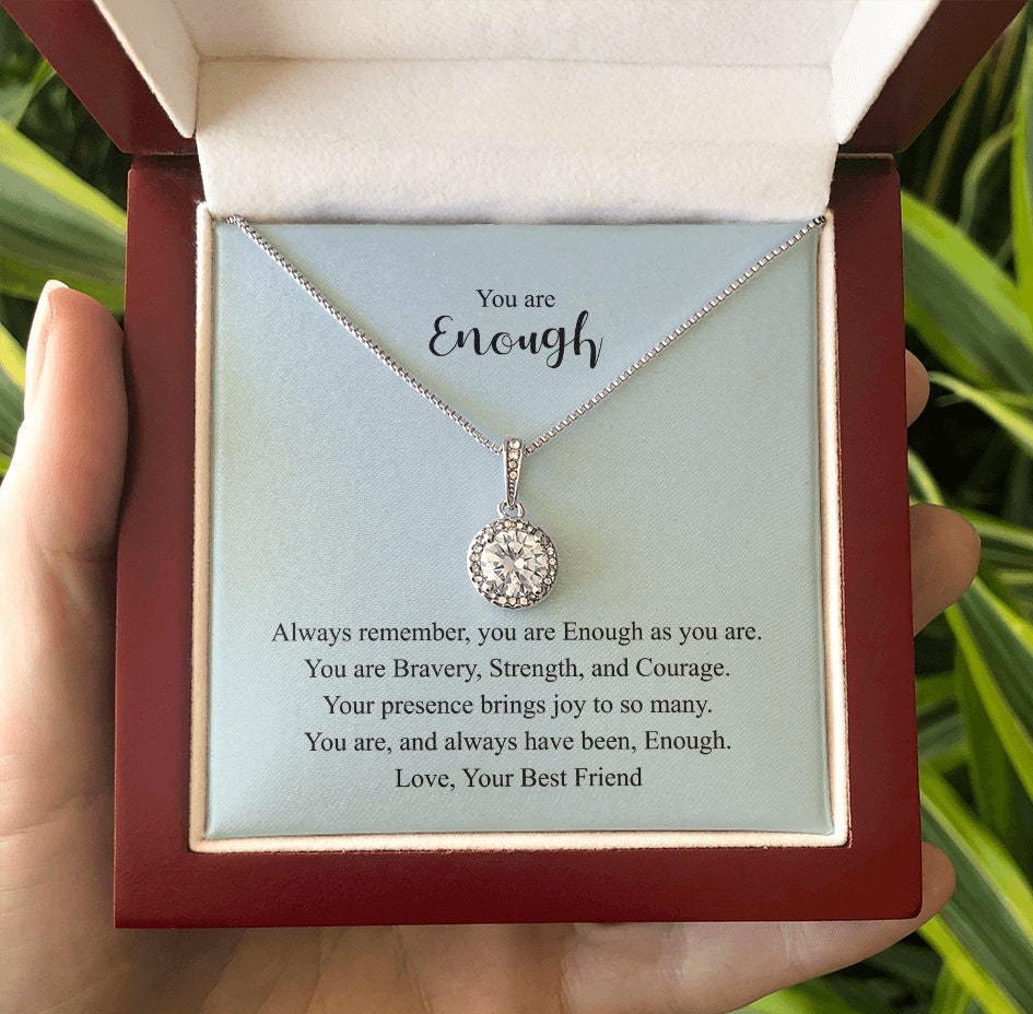You Are Enough Necklace, Affirmation Gift