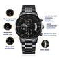 To My Son Engraved Watch, Never Forget Your Way Back Home