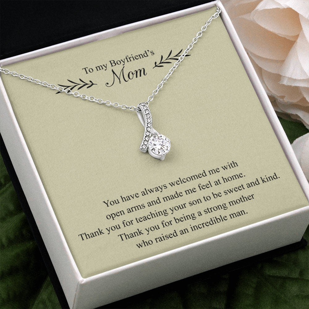 Gift for Boyfriend's Mom, To My Boyfriends Mom Necklace