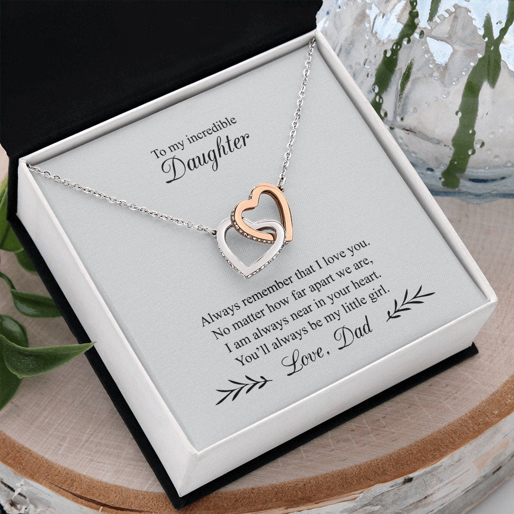 Daughter Necklace from Dad, Always Remember That I Love You