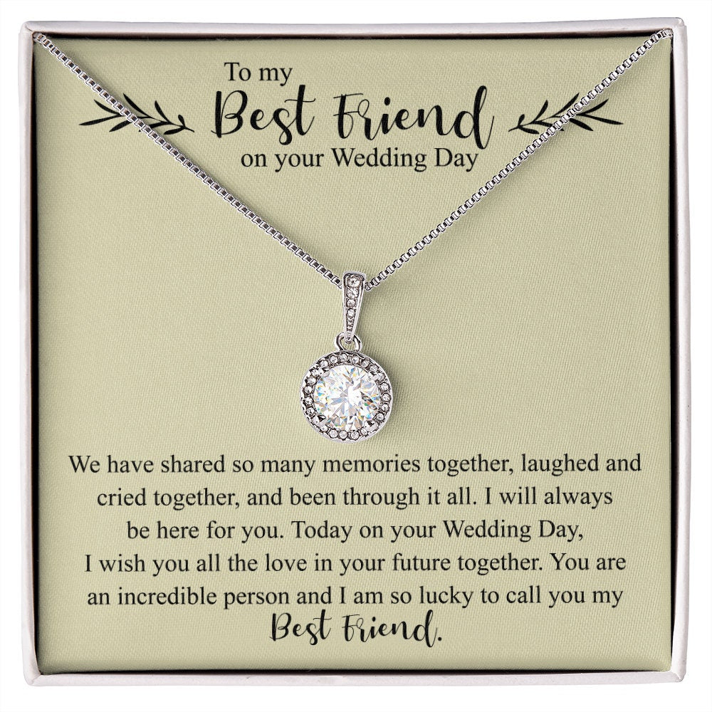 To My Best Friend on Your Wedding Day Necklace