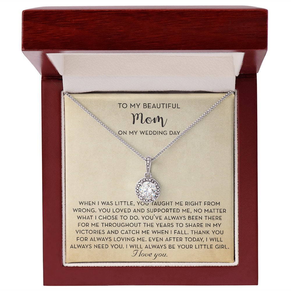 Mother of the Bride Gift From Daughter, Mother Of The Bride Necklace, Bride Gift for Mom