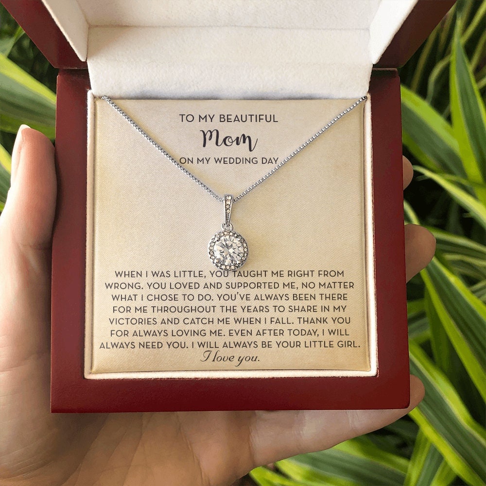 Mother of the Bride Gift From Daughter, Mother Of The Bride Necklace, Bride Gift for Mom
