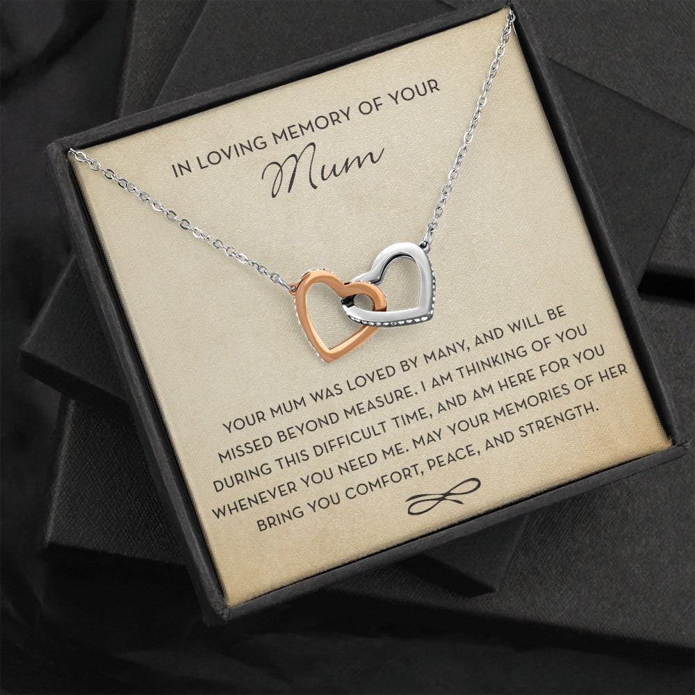 In Loving Memory of your Mum, Memorial Gift For Loss of Mother, Loss of Mum Necklace