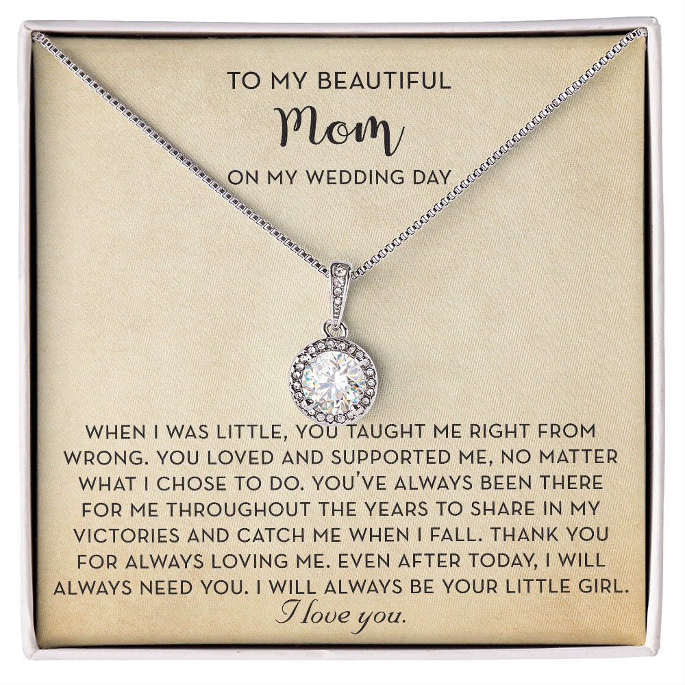 Mother of the Bride Gift From Daughter, Mother Of The Bride Necklace, Bride Gift for Mom