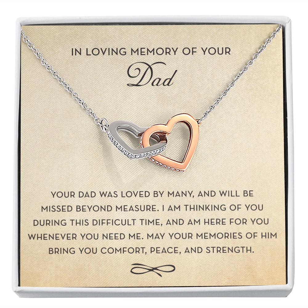 In Loving Memory of your Dad Necklace, Memorial Gift For Loss of Father