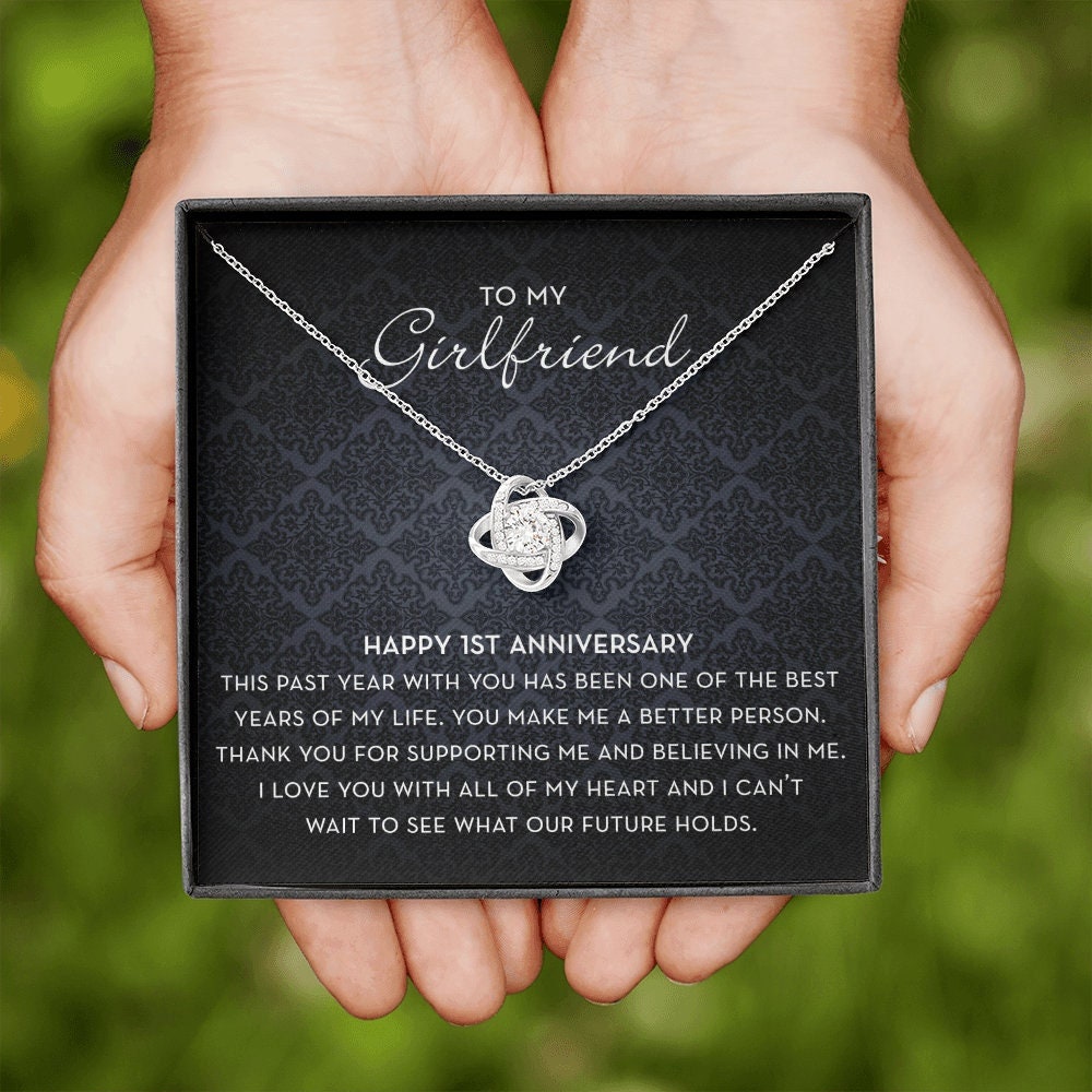To My Girlfriend Gift, 1st Anniversary Gift for Girlfriend, Girlfriend Necklace