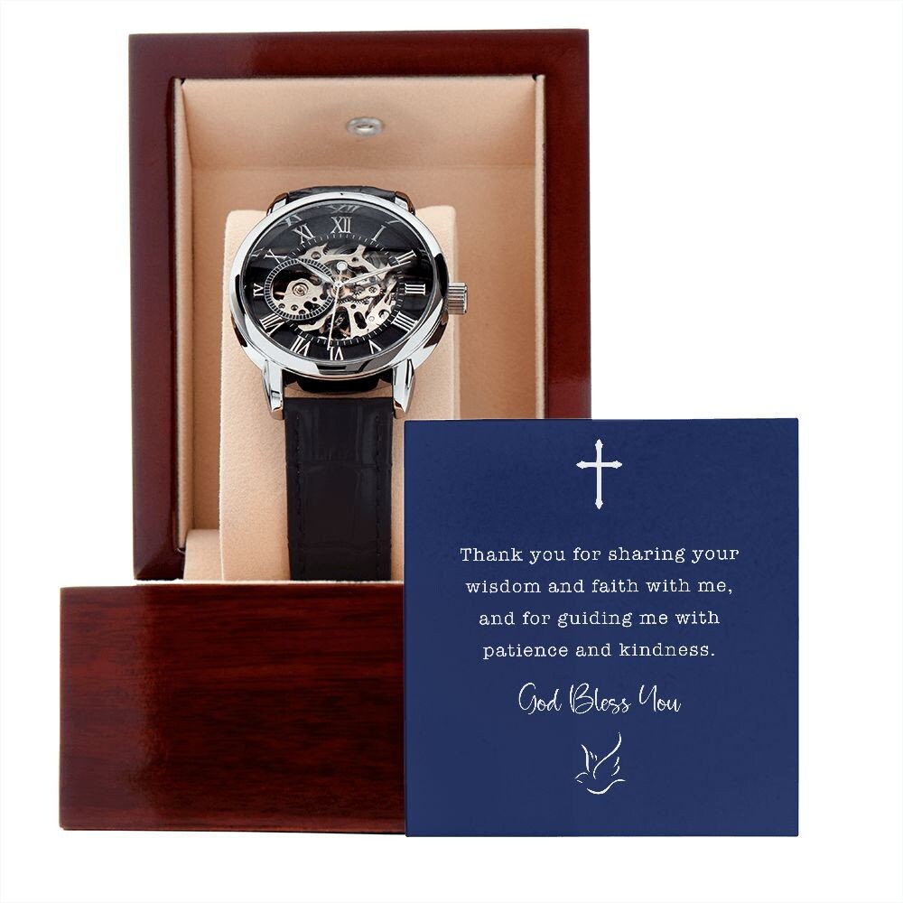 Confirmation Sponsor Watch for Him, Thank You Gift for Confirmation Sponsor