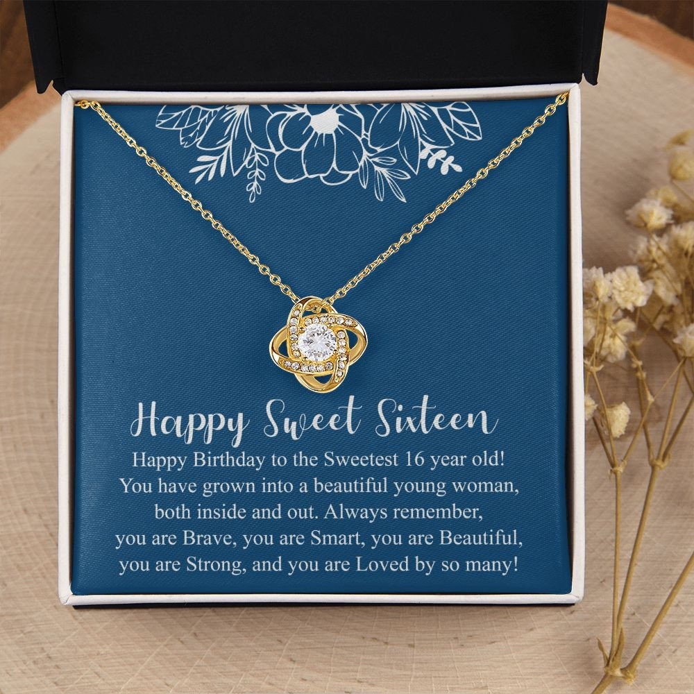 Sweet Sixteen Necklace for Girl, Gift for Sweet 16 Birthday
