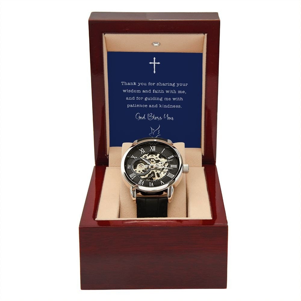 Confirmation Sponsor Watch for Him, Thank You Gift for Confirmation Sponsor