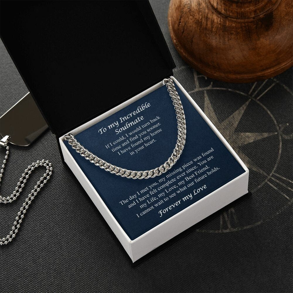 Soulmate Link Chain Necklace, Find You Sooner