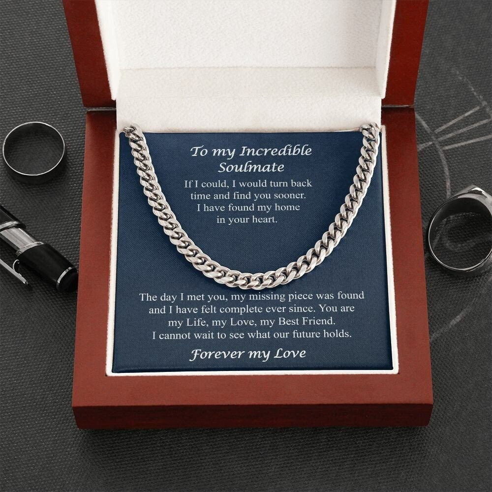 Soulmate Link Chain Necklace, Find You Sooner