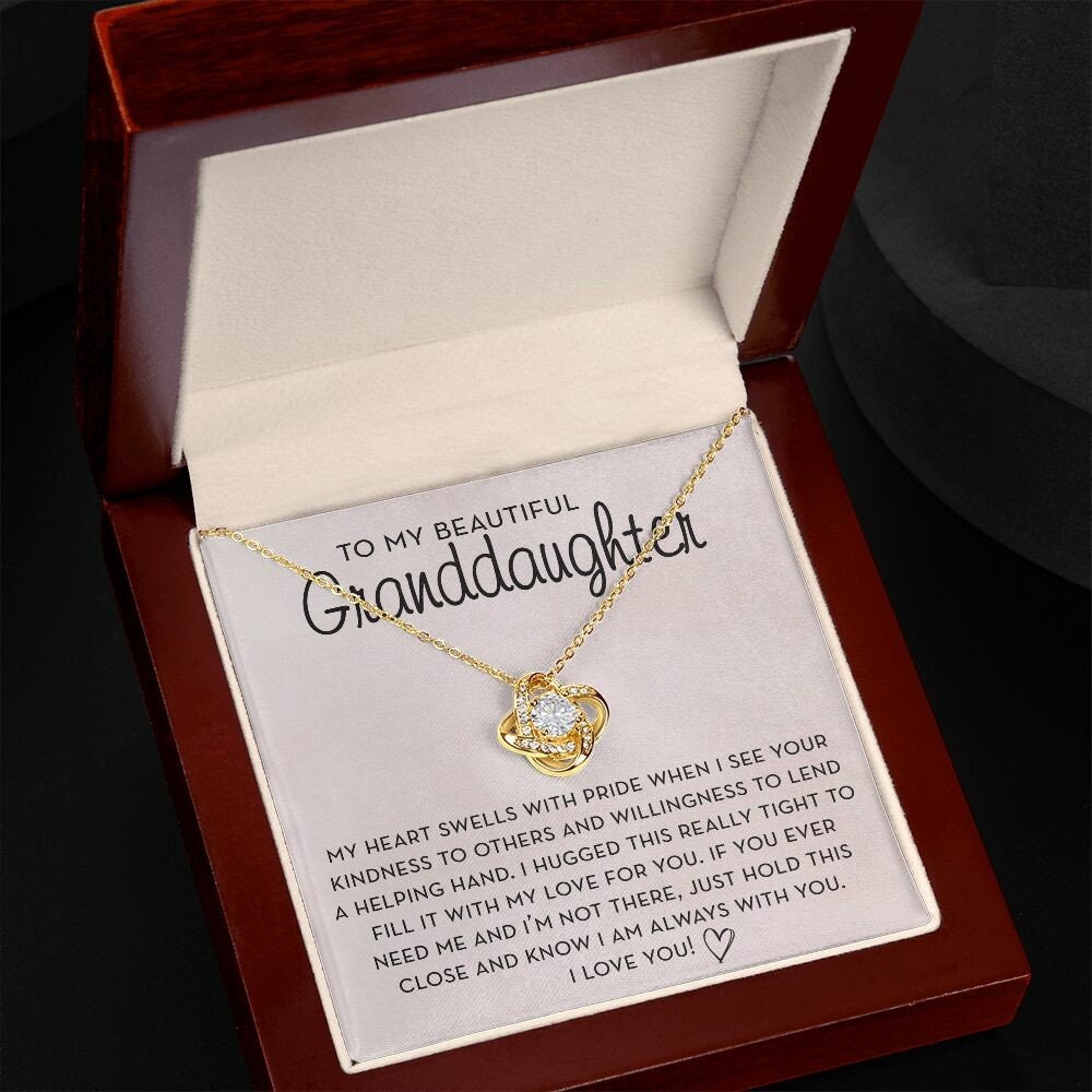 Granddaughter Gift, To my Granddaughter Gift, Knot Necklace, I Am Always With You