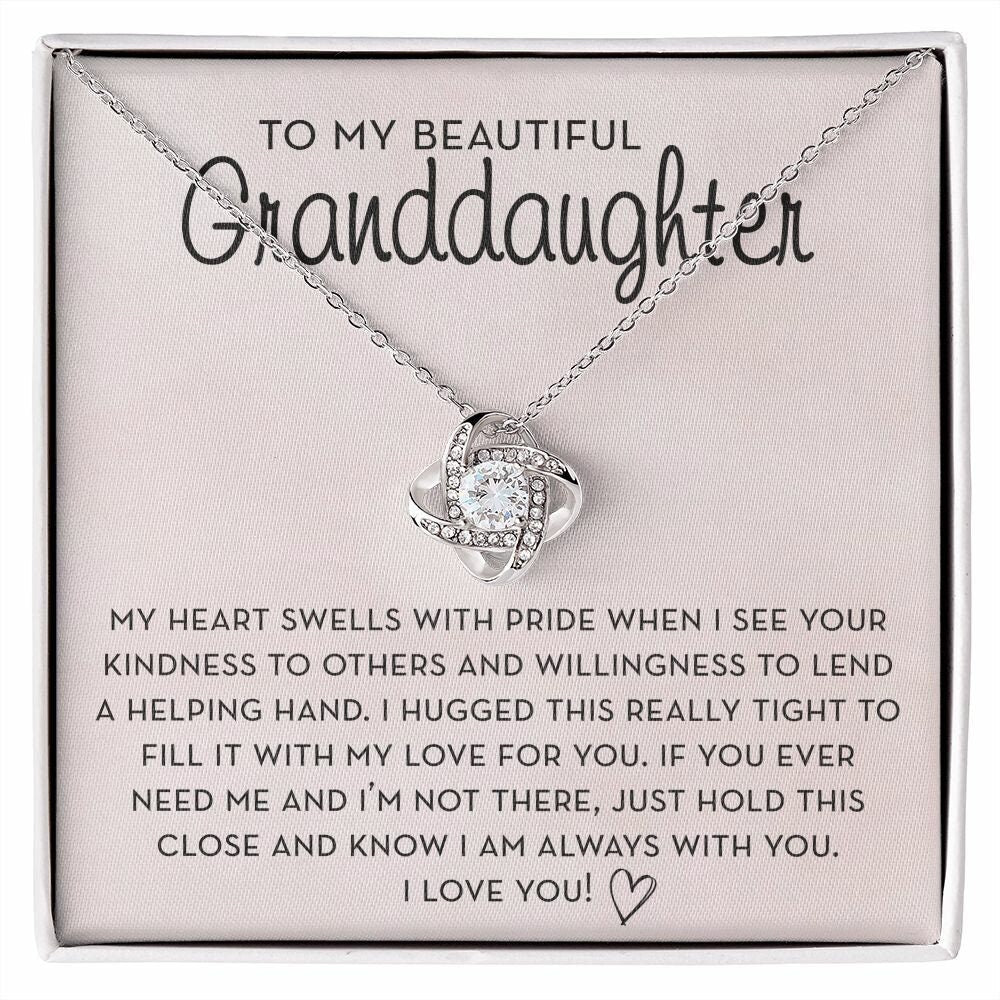 Granddaughter Gift, To my Granddaughter Gift, Knot Necklace, I Am Always With You