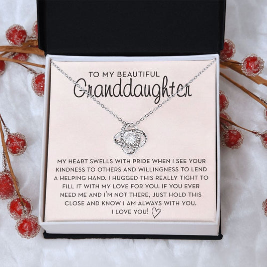 Granddaughter Gift, To my Granddaughter Gift, Knot Necklace, I Am Always With You