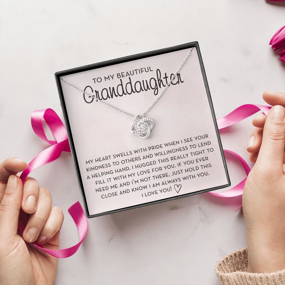Granddaughter Gift, To my Granddaughter Gift, Knot Necklace, I Am Always With You